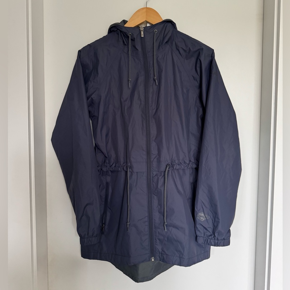 Columbia Waterproof Hooded Rain Jacket | Blue Lightweight Spring Coat | US SM - Picture 3 of 12